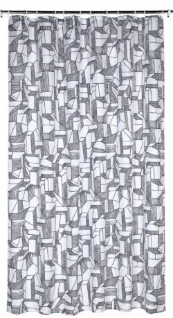 Habitat - Mineral Shower Curtain - Grey and White